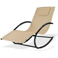 DEMA Garten Relaxliege Gartenliege Schaukelliege Schaukelstuhl Liege Swing Natur