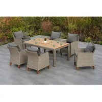 Merxx Avellino Garten-Essgruppe 7-tlg. Tisch 180 x 100 cm