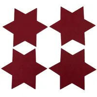 Oblique Unique Oblique-Unique® Filzuntersetzer Sterne 4er Pack Weinrot Ø
