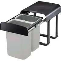 EKOTECH Abfallsammler AS88G Aladin grau.schwarz 2x 8 Liter