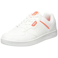 Fila C. Court Teens Sneaker, White-Fiery Coral, 38 EU