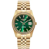 Roamer Positano 853858487920 Damenuhr - Goldfarben/Grün