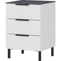 Germania Nachttisch GW-California 41x40x60 cm weiß und marmor,