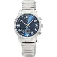 Master Time MTLA-10821-32M Damen-Funkarmbanduhr mit Zugband Blau