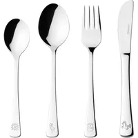 Doddl Leonardo Bambini Kinderbesteck 4er Set silber