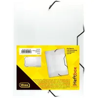 IDENA Heftbox PP, mit Gummizug, transluzent weiß DIN A5