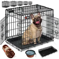 Lovpet LOVPET® Hundekäfig klappbar Hundetransportkäfig Inkl. Fleecedecke + Napf
