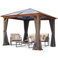 TOOLPORT Gartenpavillon 3 x 3 m inkl. Seitenteile grau