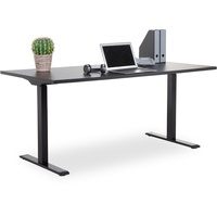 TOPSTAR E-Table elektrisch höhenverstellbarer Schreibtisch schwarz rechteckig, T-Fuß-Gestell schwarz