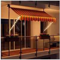 Swing&Harmonie LED Klemmmarkise 200 x 150 cm orange/schwarz