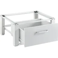 [en.casa] - Waschmaschinen-Sockel mit Schublade Stahl Max. 150 kg