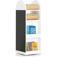 SoBuy Kinderregal Bücherregal mit Tafel Spielzeugregal weiß KMB64-W