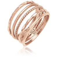 Elli Stapelringe Stacking Bandring 5er Set 925 Silber Ringe