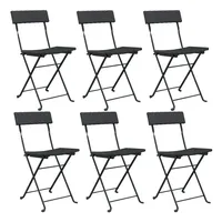 VidaXL Gartenstuhl 40 x 45 x 79 cm schwarz