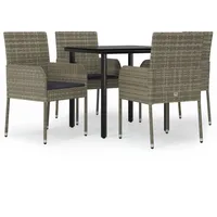 VidaXL Garten-Essgruppe 5-tlg. Schwarz/Grau