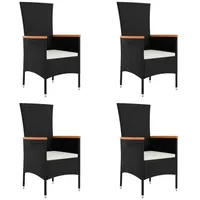 VidaXL Gartenstuhl 60 x 60 x 108 cm schwarz