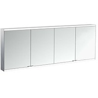 EMCO prime Aufputz-Lichtspiegelschrank 949706364 1800x700mm, 4-türig, aluminium/weiss