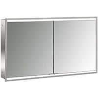 EMCO prime Unterputz-Lichtspiegelschrank 949706256 1200x730mm, 2-türig, aluminium/spiegel