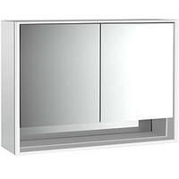 EMCO loft Aufputz-Lichtspiegelschrank 979805212 1000x733mm, mit Unterfach, LED, 2-türig,
