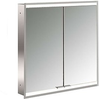EMCO prime Unterputz-Lichtspiegelschrank 949706333 600x730mm, 2-türig, aluminium/weiss