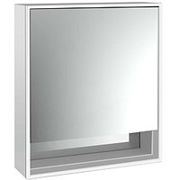 EMCO loft Aufputz-Lichtspiegelschrank 979805202 600x733mm, mit Unterfach, LED, Anschlag
