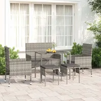 VidaXL Garten-Lounge-Set 6-tlg. grau