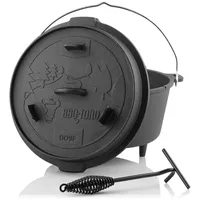 BBQ-Toro Dutch Oven 9,0 l Gusseisen schwarz