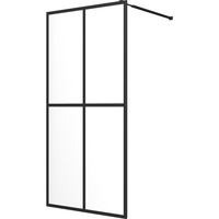 VidaXL Duschwand für Walk-in Dusche Klares Sicherheitsglas 90x195 cm