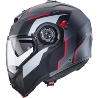 Caberg Duke Evo Move Klapphelm - Matt Grau/Schwarz/Rot -