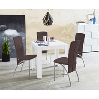 INOSIGN Essgruppe, (Set, 5-tlg), Tischbreite 80 cm in Weiß