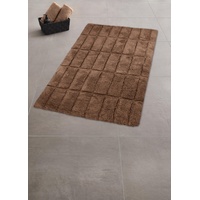 KLEINE WOLKE Badteppich Tiles Braun 60 x 100 cm