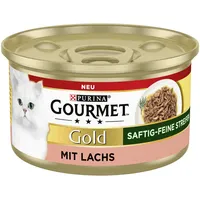 Purina Gourmet Gold Saftig - feine Streifen mit Lachs