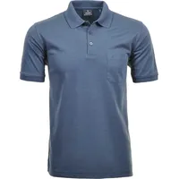 RAGMAN Herren Poloshirt - Oberteil, Softknit-Polo, Baumwollmischung, Brusttasche, Knopfleiste,