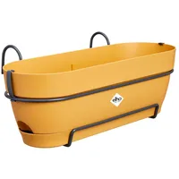 Elho Vibia Campana Pflanzkasten Honiggelb 50 cm mit Halter
