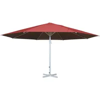 MCW Sonnenschirm Carpi II, Ø 5m Polyester/Alu Mast weiß
