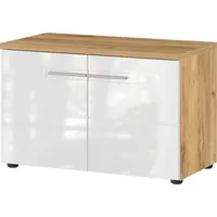 Porta Germania Schuhbank Weiß, Eiche, 1-Sitzer, 75x50x41 cm, Garderobe