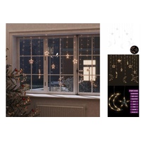 VidaXL Lichterketten Stern und Mond Fernbedienung 138 LEDs Warmweiß