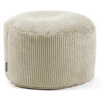 Mokebo Pouf, Beige, 50x30x50 cm, Oeko-Tex®, Wohnzimmer, Hocker, Poufs