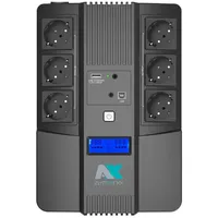 A-TroniX USV Steckdosenleiste, 800VA 480W 6 Steckdosen mit Überspannungsschutz,