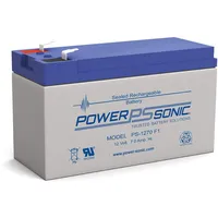 Powersonic PS 1270 12V 7Ah 4,8mm Faston Blei-Vlies Akku
