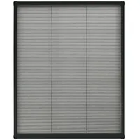 VidaXL Insektenschutz-Plissee für Fenster Aluminium Anthrazit 80x100cm