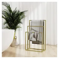 VidaXL Handtuchständer Golden 48x24x79 cm Eisen