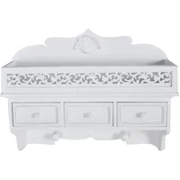 VidaXL Wandgarderobe 3 Schubladen Weiß