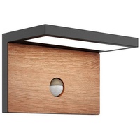 LUCANDE Lignus LED-Außenwandlampe, Bewegungsmelder