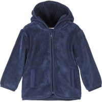 S.Oliver Kapuzenjacke aus Teddyplüsch blau