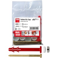 TOX Stand-WC-Befestigung Toilet XL Cap weiß/chrom , Spreizdübel mit