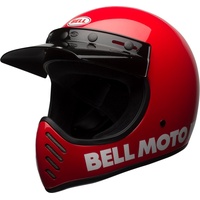Bell Moto-3 Classic Integralhelm - Rot/Weiß - M