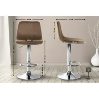 CLP Barhocker Divo Samt braun/chrom