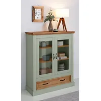 Home Affaire Vitrine »Selma Highboard«, aus massivem Kiefernholz, mit