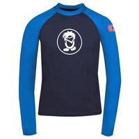 TROLLKIDS Kvalvika Langarm-t-shirt - Navy / Medium Blue -